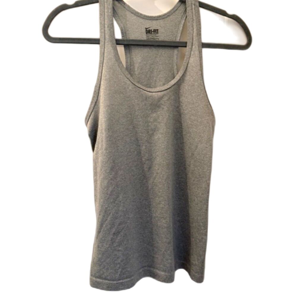 Nike Dri-FIT Gray Tank Top Size S Athletic Racerback Workout Top